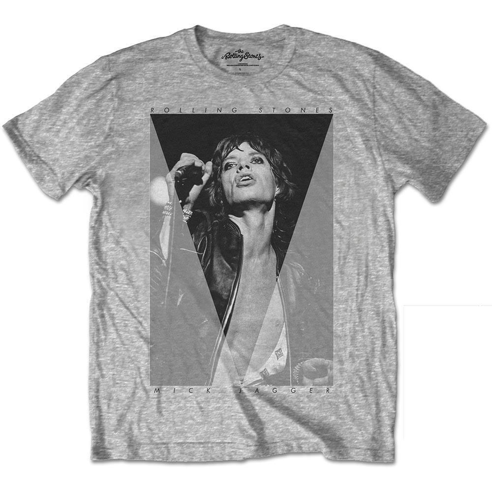 The Rolling Stones Unisex T Shirt Mick Triangle